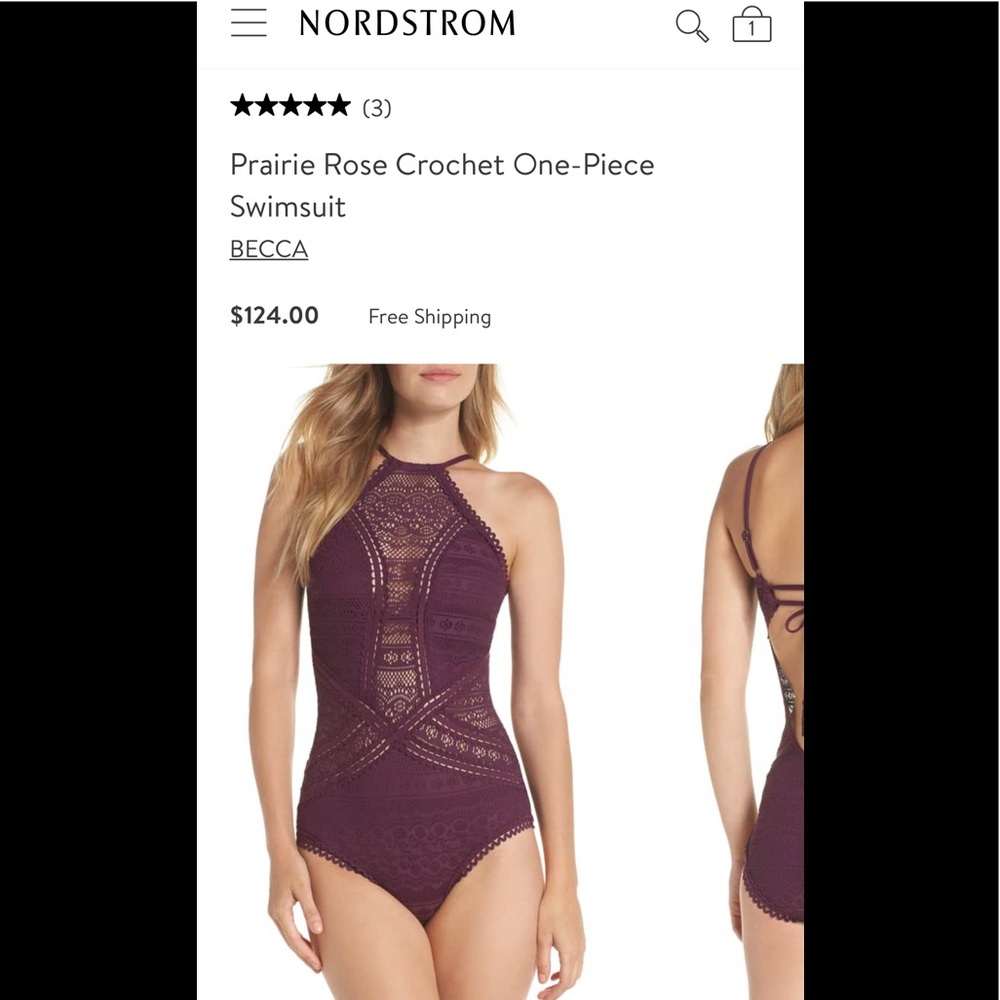 Prairie Rose Crochet One-Piece Swimsuit
